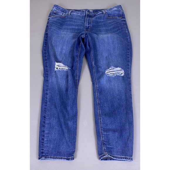 Old Navy Denim - Old Navy Jeans‎ Women Size 18 Blue High-Rise Rockstar Super Skinny Distressed